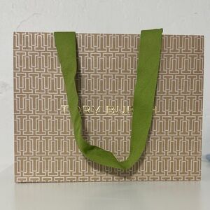 Tory Burch Tan and Green Tote